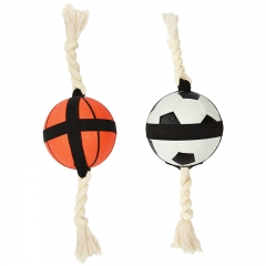 互动狗狗玩具磨牙耐咬弹力球啃咬自嗨解闷训练仿真篮足球宠物玩具