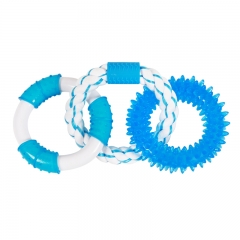 MIVI米唯狗狗玩具拉环拔河TPR绳子玩具耐咬磨牙互动自嗨解...